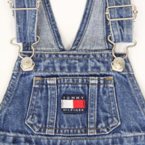 Tommy Hilfiger Vintage Bib Overalls Denim Toddler - Picture 4 of 8